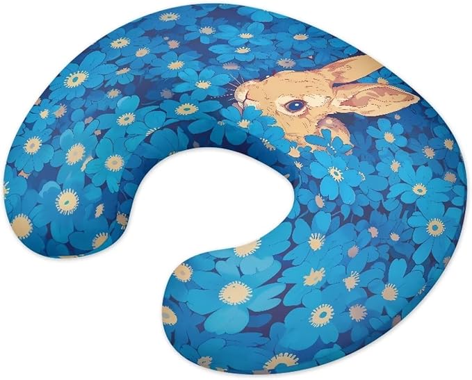 Blue Rabbit Nursing Pillow Covers for Breastfeeding Pillow U-Shaped Pillow Cover Hidden Zipper Design Soft and Skin-Friendly