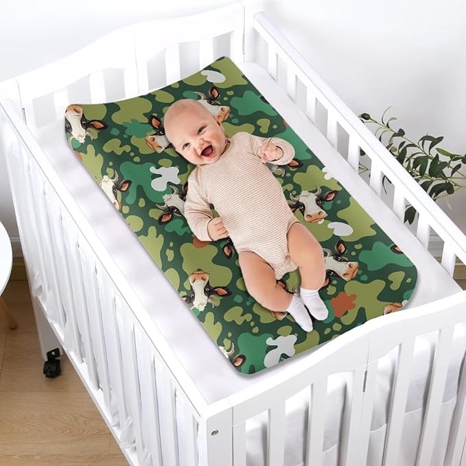 Tie-Dye Cow Changing Pad Cover Baby Boys Girls Changing Table Pad Covers Diaper Change Table Sheets Covers Soft Breathable