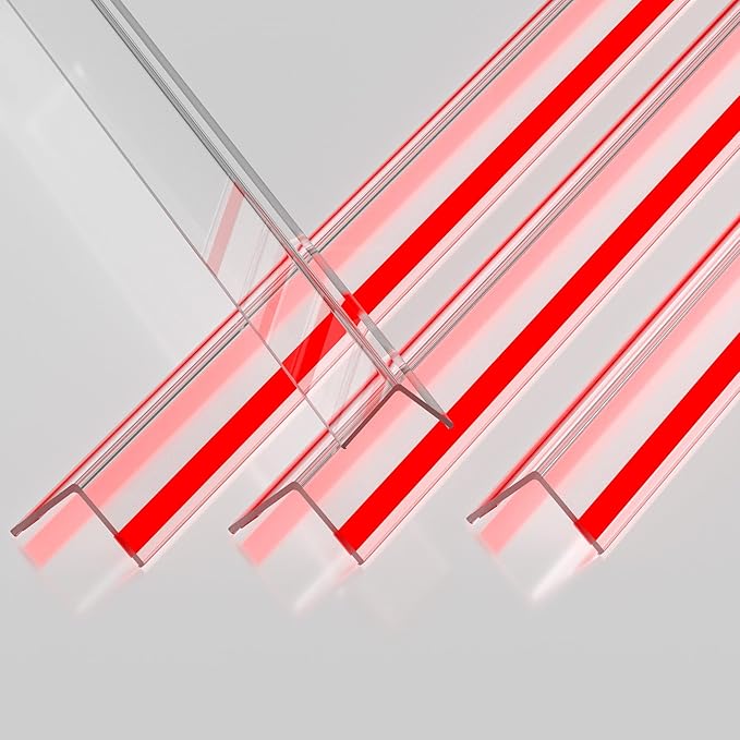 30x30mm Self Adhesive Corner Guard, 4pcs 39.4" Wall Corner Protector Strip, Flexible PVC Edge Trim, Peel and Stick Corner Protection for Furniture, Wall Edges & Table Corners