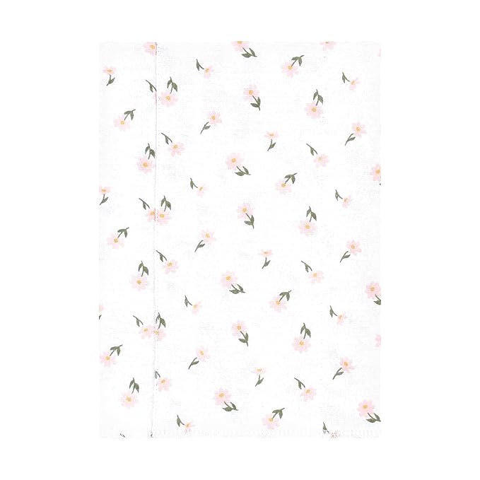 Hudson Baby Unisex Baby Flannel Burp Cloth 7pk, Sage Floral, One Size