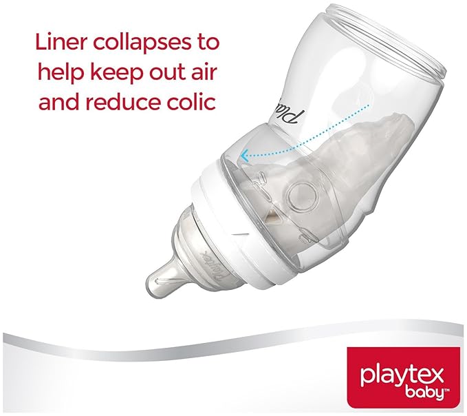 Playtex BPA Free Premium Nurser Bottles with Drop in Liners, 3 Count