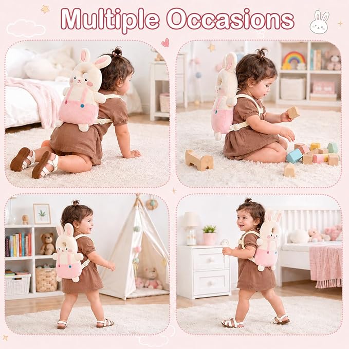 Baby Walker Head Protector BackpackToddler Adjustable Baby Head Protection Backpack (Style Q)