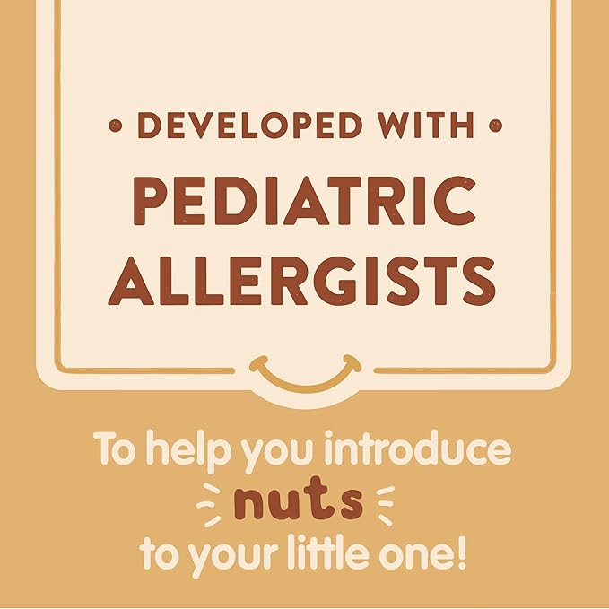 Happy Baby Organics Nutty Blends Stage 2, Fruit and Nut Butter, Allergen Introduction in Baby Appropriate Texture, for 6+ Months, 8 Variety Ct
