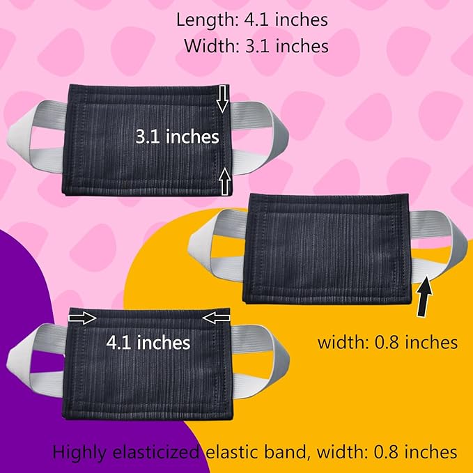 Baby Proof Door Silencer & Cloth Latch Cover, Quiet Close Anti-Slam Pads to Prevent Slamming and Accidental Locking, for Nursery and Toddler Safety (3, Dark Gray, 4.1 * 3.1 inches)