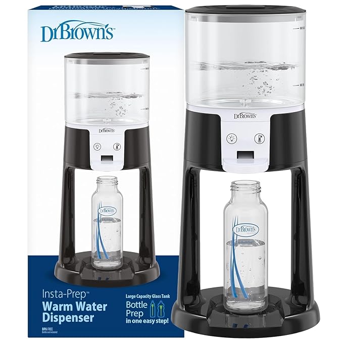 Dr. Brown's Insta-Prep Warm Water Dispenser with Baby Formula Mixing Pitcher, 36oz Black
