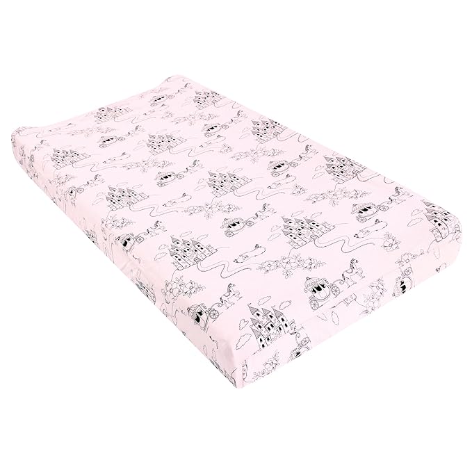 Hudson Baby Unisex Baby Changing Pad Cover, Fairytale Princess, One Size
