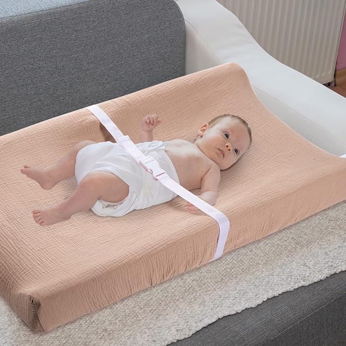 Mixweer 4 Pack Muslin Changing Pad Cover Soft Breathable Cotton Diaper Changing Table Pad Cover Table Sheets for Baby Boys Girls, Fit 2 Sizes(Fresh Color)