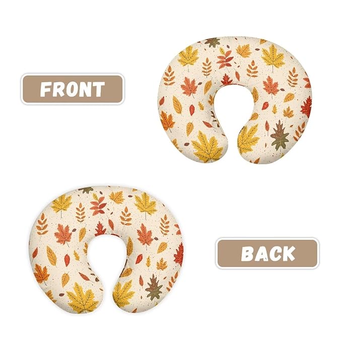 Fall Leaves Breastfeeding Pillow Cover Baby Breastfeeding Slipcover Infant Newborn Nursery Bottle Pillowcase Soft and Easy to Clean Fall Thanksgiving