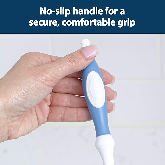 Dr. Brown's Deluxe Bottle Brush for Cleaning Baby Bottles, Nipples, and Sippy Cups with Suction Cup Stand and Vent Brush, BPA-Free, Blue, 1-Pack (Packaging and Color May Vary)