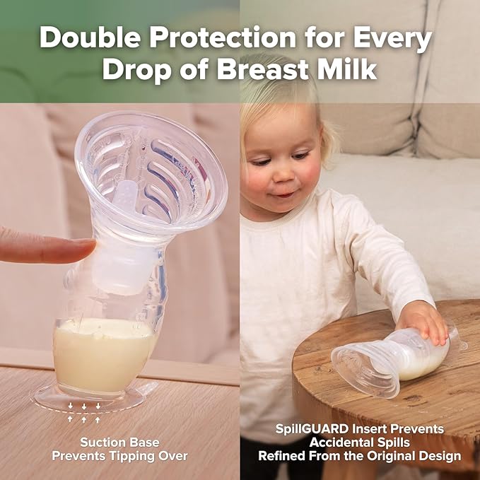 haakaa Gen.2 Plus Upgraded Manual Breast Pump, 4oz/100ml Multi-Ring ComfortCARE Sensitive Silicone Breast Pump with Spill-Guard Insert Set, Patent-Pending Design for Nursing Moms During Lactation