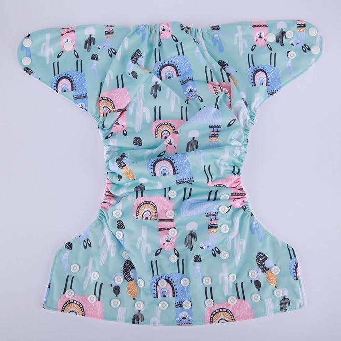 2 to 7 Years Old Junior Big Cloth Diaper Nappy Pocket Reusable Washable Baby (Alpaca)