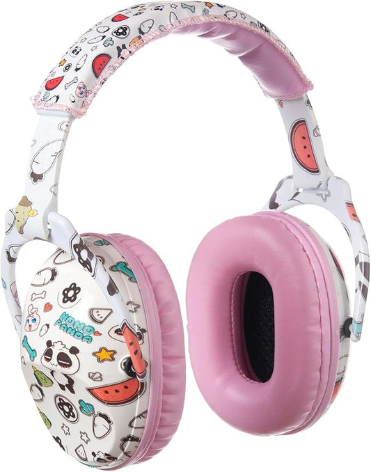 Kids Hearing Protection,25dB NRR Noise Reduction,Sound Proof for Kids,Toddler,Safety Earmuffs for Concert,Airplane,Autism,Monster Jam,Travel,School- Pink Panda