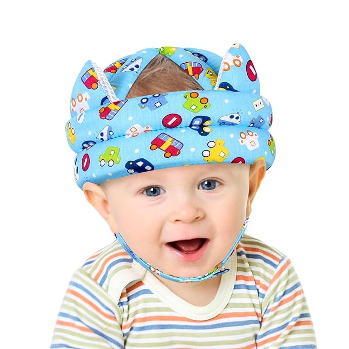 Accmor Baby Head Protector for Crawling and Walking, Cute Baby Helmet Adjustable No Bumps Infant Safety Cap, Breathable Protective Headguard Soft Cushion Anti-Collision Toddler Helmet for 6m-24m Kid