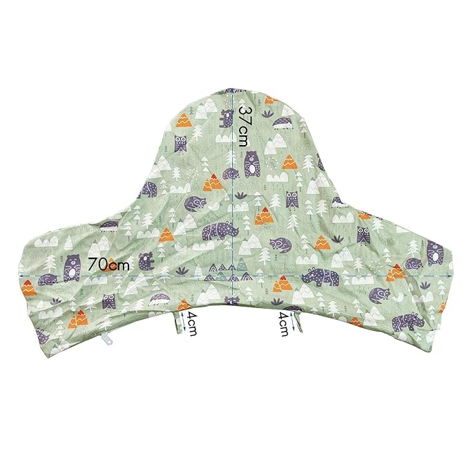 ZARPMA Inflatable Cushion Inner Cover Cotton Cover for IKEA Antilop Highchair (Cover Only) (Green)