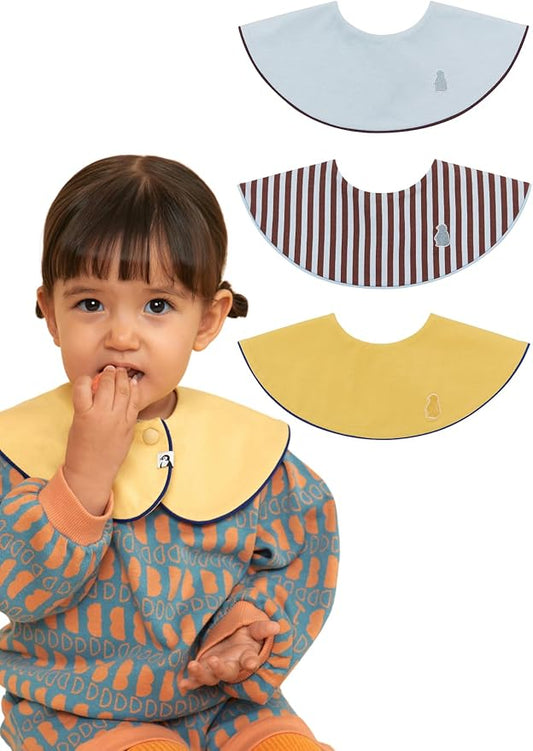 Konny Baby Bib 3/5/7-Pack Set, 360 ° Rotate, Soft and Absorbent Drooling for Toddler Boys Girls Baby Essentials