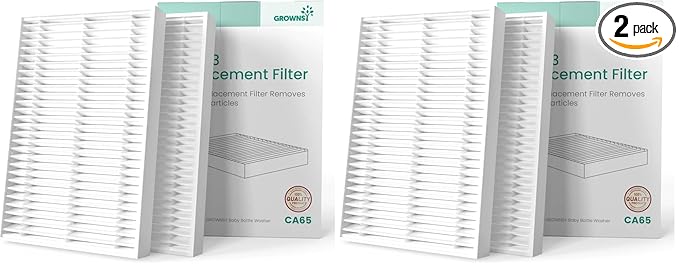 Grownsy 2PCS HEPA Filters, Replacement Accessories Compatible with GROWNSY, Momcozy & Papablic Bottle Washer, Easy to Install, Premium Air Filter for Cleaner, Safer Bottle Cleaning (Pack of 2)