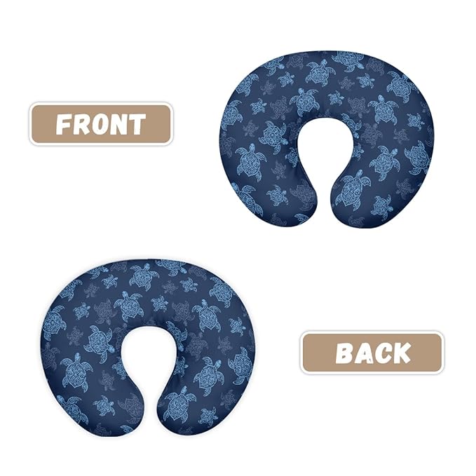 Pillow Cover Breastfeeding Pillow Slipcover for Moms Soft Breathable Knit Fabric Newborn Infant Feeding Pillow Covers for Baby Girl Boy, Sea Turtle