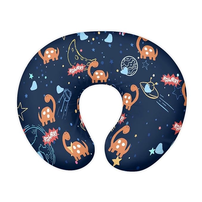 Dinosaur Printed Nursing Pillow Cover Slipcover for Breastfeeding Pillows, Soft and Comfortable Fit On Standard Infant Nursing Pillows Quick-Dry Fabric