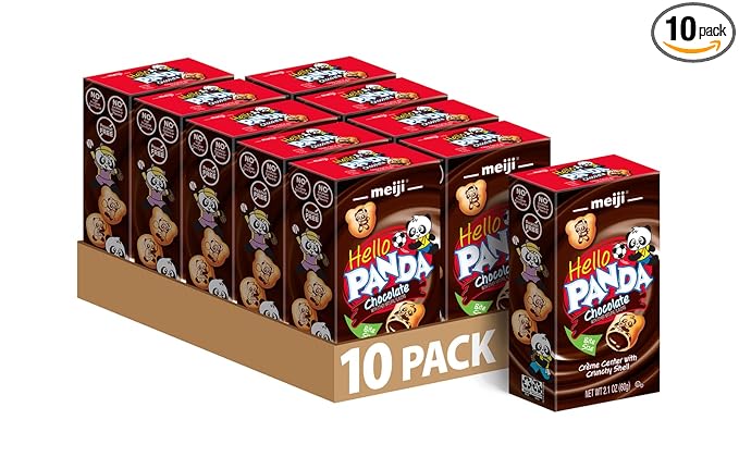 Meiji Hello Panda Cookie, Chocolate, 2.1 Ounce (Pack of 10)