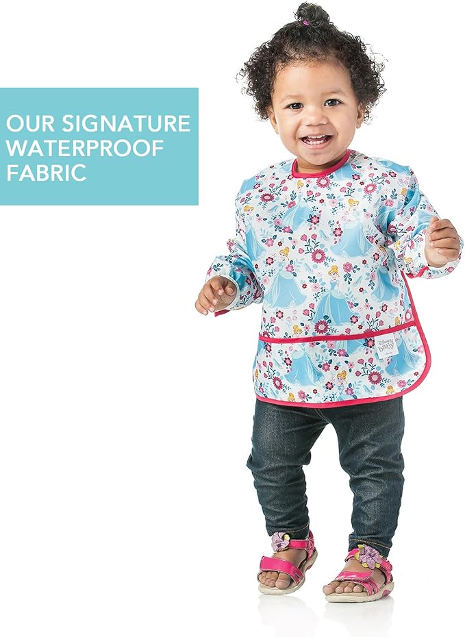 Bumkins Sleeved Bib for Girl or Boy, Baby and Toddler for 6-24 Mos