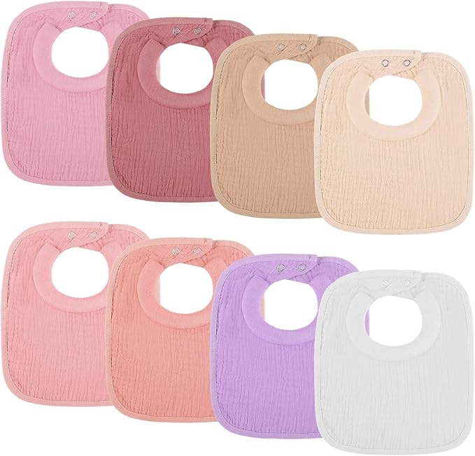 Twistover Newborn Bibs Feeding Bibs for Drooling and Teething Comfy Neck Baby Bib with Padded Absorbent Collar