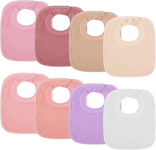 Twistover Newborn Bibs Feeding Bibs for Drooling and Teething Comfy Neck Baby Bib with Padded Absorbent Collar