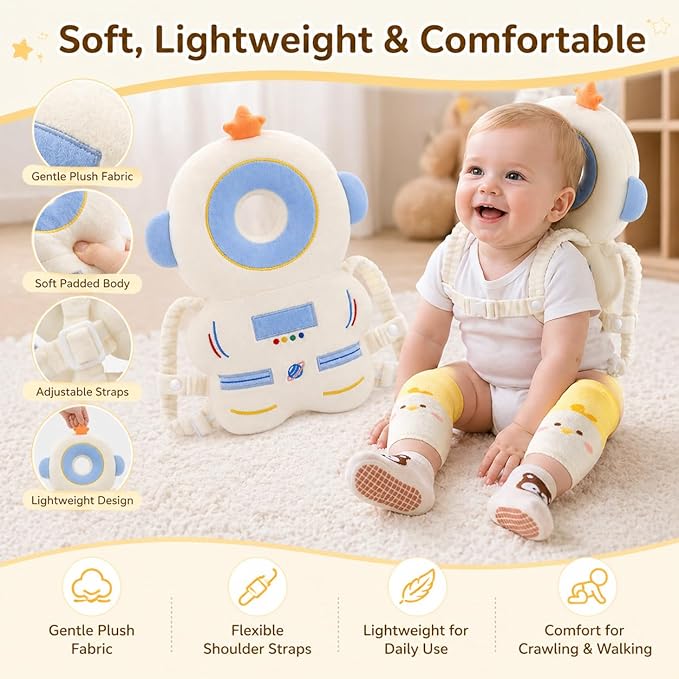 Baby Walker Head Protector BackpackToddler Adjustable Baby Head Protection Backpack (Style H)
