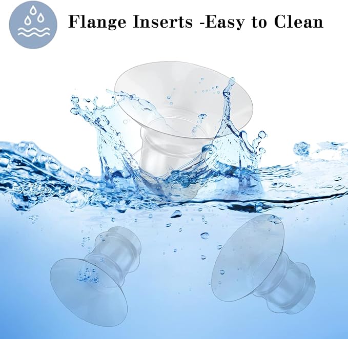 Flange Inserts Compatible with Momcozy S12 Pro/S9 Pro /M5/M9/Medela/TSRETE Wearable Breast Pump,Suitable Spectra S1/S2, Reduce 24mm Shield/Flange Nipple Tunnel Down to 15/17/19/21mm