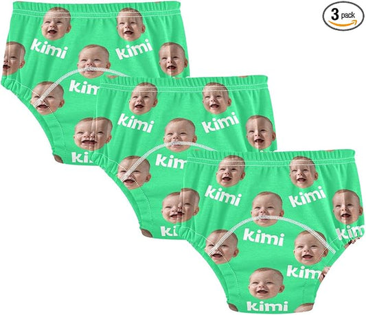 Joko Ivery 1 Bright Green Custom Potty Training Pants Unisex Traning Potty Panty for Toddlers Girls Boys 5T 3Pcs