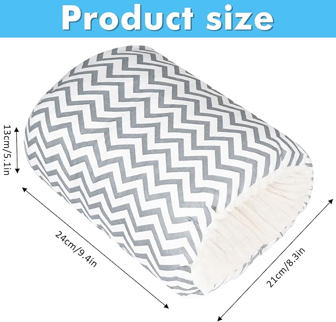 Baby Feeding Arm Pillow,Nursing Arm Pillows for Breastfeeding，Soft Cotton for Newborn, More Support for Mom and Baby,Portable and Washable,Ergonomic Nursing Essentials（Grey Stripe）