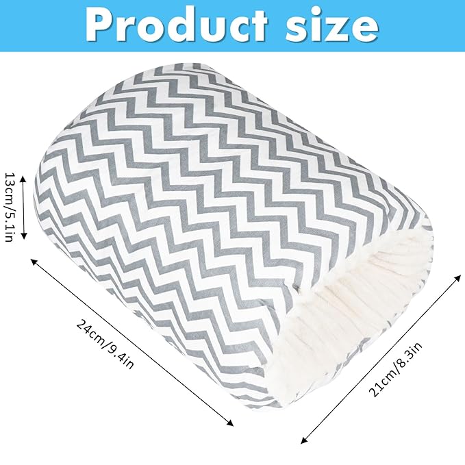 Baby Feeding Arm Pillow,Soft Cotton Bottle Nursing Arm Pillows for Newborn,Breastfeeding Pillows for More Support for Mom and Baby,Portable and Washable,Ergonomic Nursing Essentials(Grey Stripes)