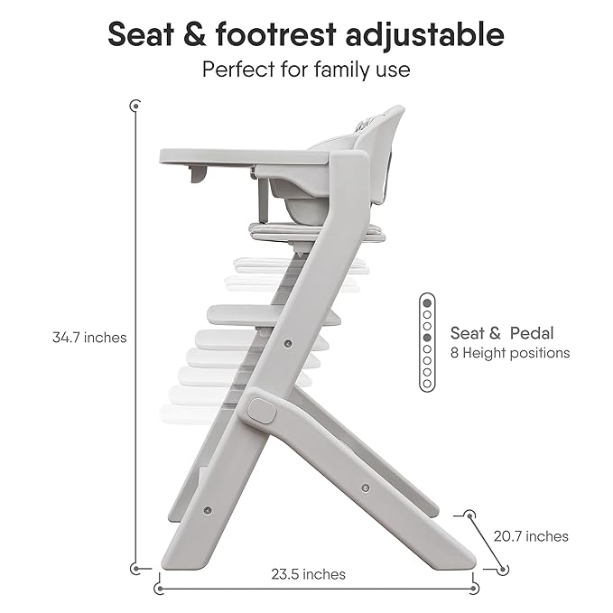 Obee Odee Full-Body Washable Baby High Chair with Soft Cushion, Adjustable for 6 Months to 220 Lb - Multifunctional and Convertible High Chairs for Babies and Toddlers -Portable and Easy Operation