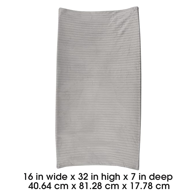 Boppy Changing Pad Cover, Gray Ribbed Minky