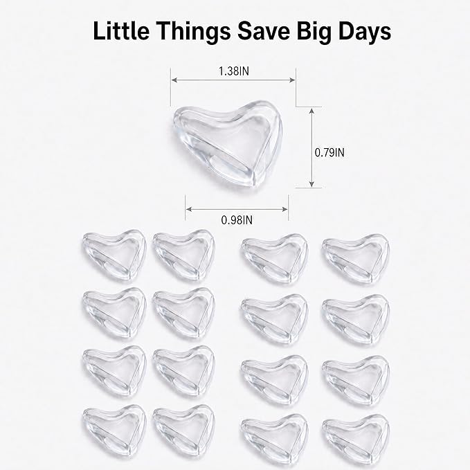 16 Pack Clear Baby Corner Protectors – Teardrop-Shaped Furniture Edge Guards for Baby Proofing – Soft PVC Table Corner Covers for Safety on Tables, Cabinets, Shelves – Childproof Bumpers for Home