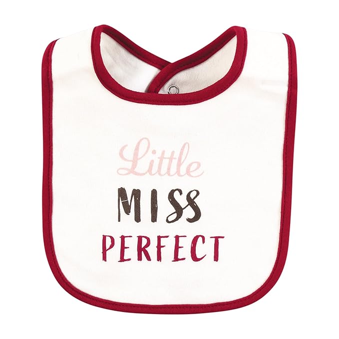 Hudson Baby Infant Girl Cotton Bibs, Mini Diva, One Size