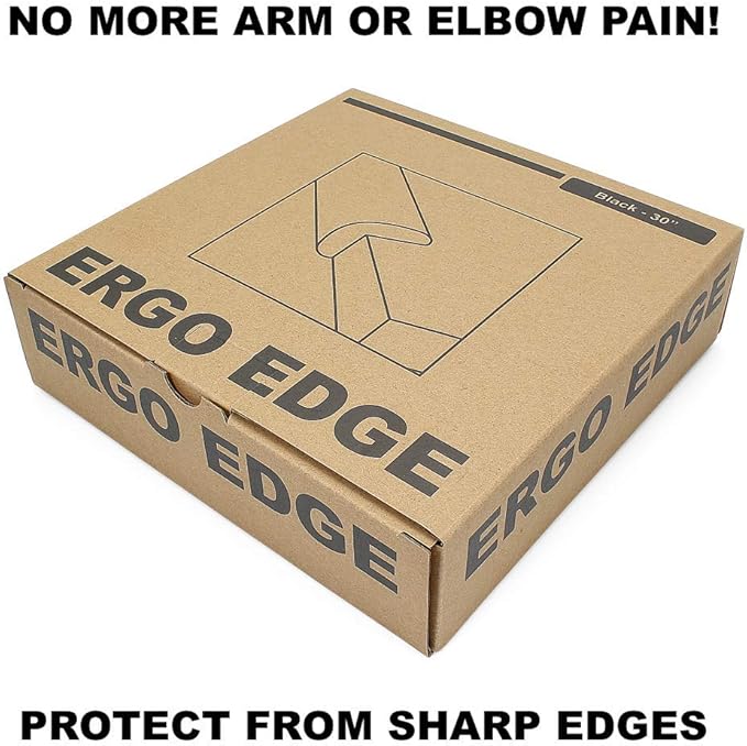 Ergo Edge | Protect Your arms from Sharp Table Edges! | 30" High Density Foam [Black]