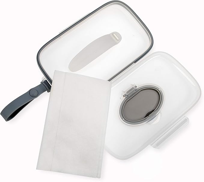 Dr. Talbot's Deluxe Baby Wipes Dispenser for Travel, Grey (Pack of 2)