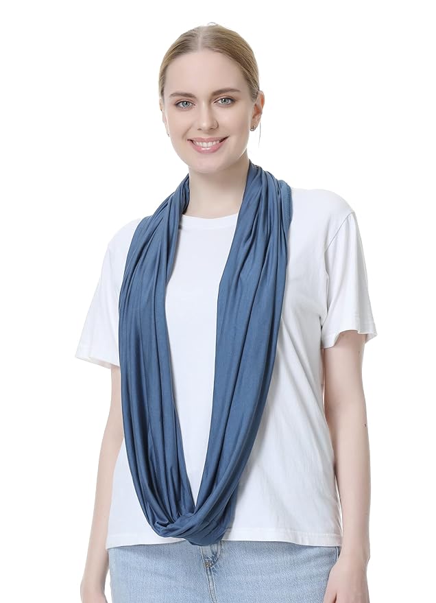 NeoTech Care Baby Nursing Cover Breastfeeding Scarf | Soft Fabric (Blue)