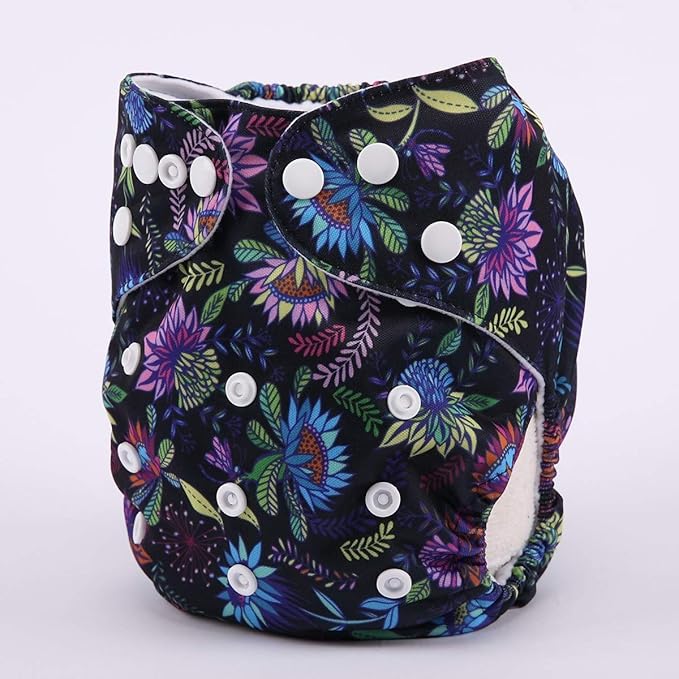 Baby Pocket Diaper Nappy Reusable Washable for Girls (Retro Floral)