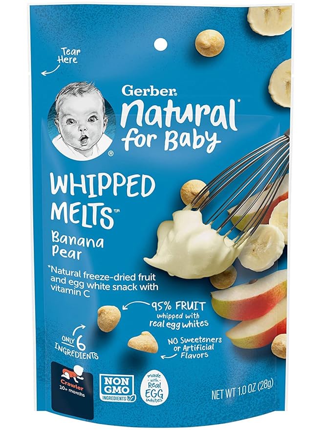 Gerber Natural for Baby Whipped Melts, Banana Pear, 1 Ounce