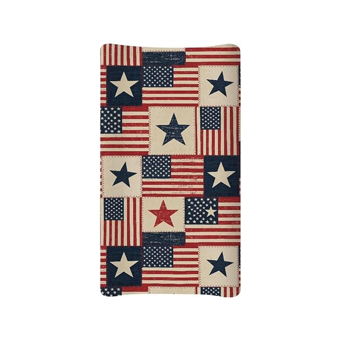 250 Year American Anniversary Flag Baby Changing Pad Cover 250 Anniversary USA Diaper Changing Pad Cover American Flag 32''*16'' Baby Girl Nursery Decor