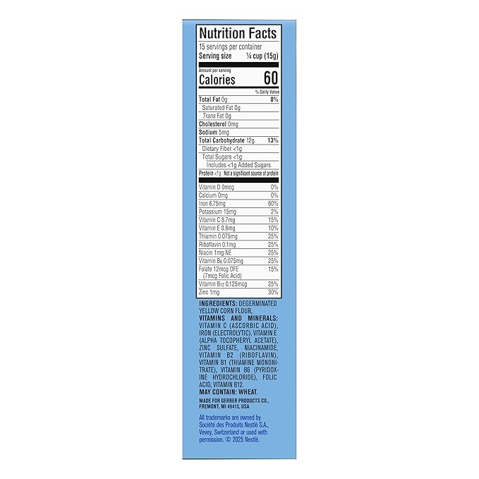 GERBER Cereal 1st Food Corn5x8oz