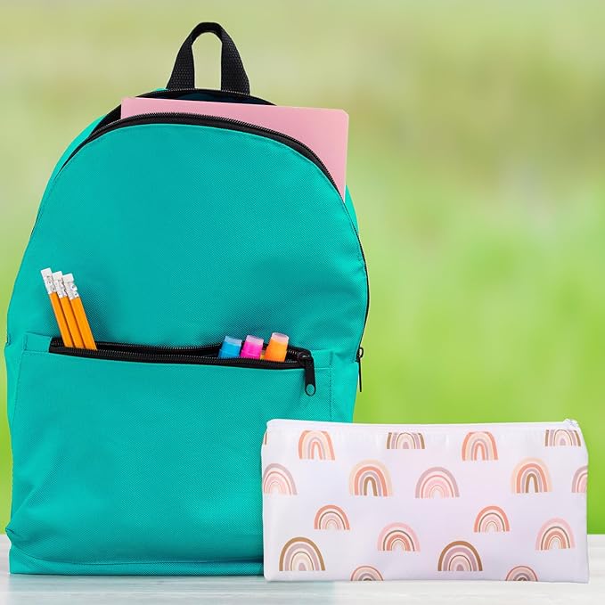 Paterr 4 Pcs Sandwich Bag Reusable Zipper Snack Bags Washable Food Safe Lunch Bags for Kids Students Adults Food (Rainbow)