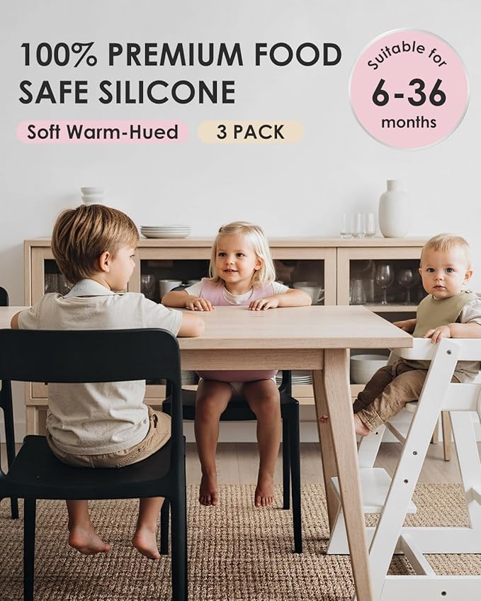 Tiny Marvels Silicone Bibs for Babies with Food Catcher Pocket, Adjustable Waterproof Feeding Bib for Infants & Toddlers, Soft BPA-Free Easy Clean Bib for Everyday Meals