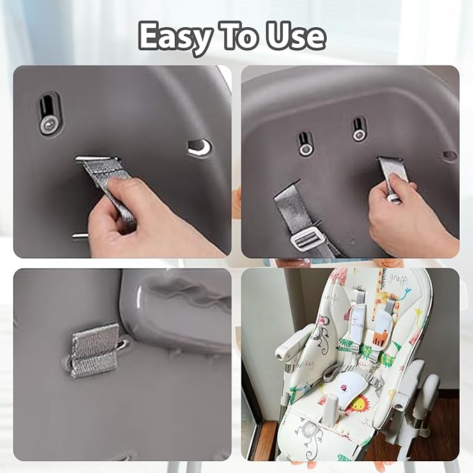 Universal High Chair Straps, 5 Point Baby Safety Strap Belt Adjustable Harness Baby Safety Strap Belt for Stroller Pushchair