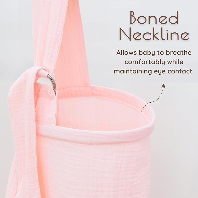 Muslin Nursing Cover Up for Breastfeeding, 47"x47" Cotton Muslin Breastfeeding Covers for Nursing, Full Coverage Breast Feeding Covers, Pumping Cover Oeko-TEX Designed in France - Pink
