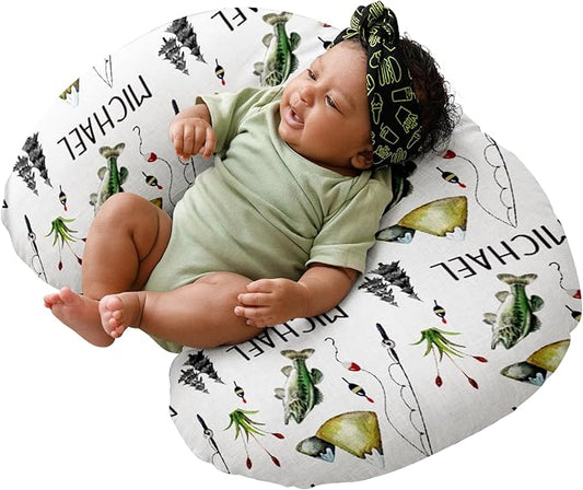 Dyoart Baby Nursing Pillow Cover,Custom Name Gifts,Ultra Soft Comfortable for Infant Boys Girls,Breastfeeding,Ocean(one Size)