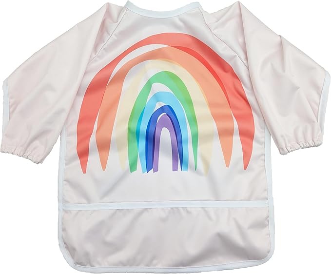 Madrona Brands Toddler Art Smock 1-3 Years | Long Sleeve Kids Waterproof Cover with Pockets | Crafts, Paint Apron, Baby Bib