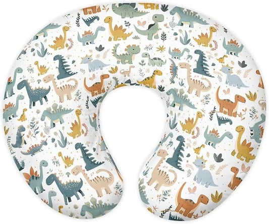 Dinosaur Nursing Pillow Covers for U-Shaped Nursing Pillow Nursing Pillow Case for Newborn Boys Girls Hidden Zipper Design Soft and Skin-Friendly Breathable
