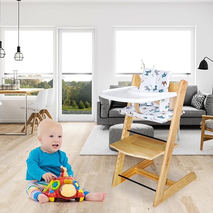 for Tripp Trapp High Chair Cushion, Soft and Comfortable for Tripp Trapp High Chair Cushion, for Tripp Trapp Cushion Set Makes It Safer and More Comfortable for Baby to Sit On (Cartoon Horse)